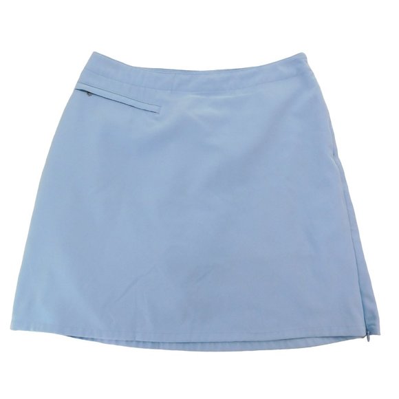 Patagonia Pants - Patagonia Womens Skort Skirt Shorts Light Blue Zipper pocket Zipper Slit Sz 6